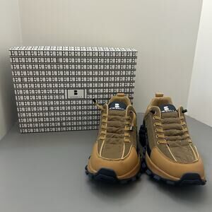 Newbella Men's EU 43 US 10 Athletic Slip-On Walking Sneakers Brown Chunky NEW